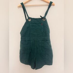 BDG Overalls in Green Stripes Size Small